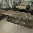 Spyder Coffee Table - Marble and Clear Glass - Variation Available