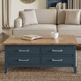Signature Blue Trunk Coffee Table - 4 Drawer