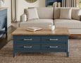 Signature Blue Trunk Coffee Table - 4 Drawer
