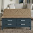 Signature Blue Trunk Coffee Table - 4 Drawer