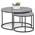 Staten Nest of Coffee Tables - Set of 2 - Round - Concrete