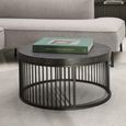 Strington Coffee Table - Round - Black Marble Effect