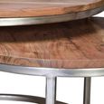 Suruke Coffee Table - Mango Wood - Round - Set of 2