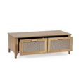 Sydney Coffee Table - 2 Drawer - Faux Rattan
