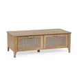 Sydney Coffee Table - 2 Drawer - Faux Rattan