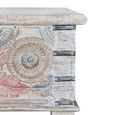 Tangazo Coffee Table - White Washed Mango Wood - Storage - Round