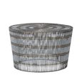 Templar Coffee Table - Round - Silver Wireframe