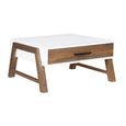 Trinity Reclaimed Wood & White Square Coffee Table - 1 Drawer