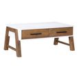 Trinity Reclaimed Wood & White Coffee Table - 2 Drawer