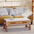Trinity Reclaimed Wood & White Coffee Table - 2 Drawer