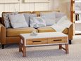 Trinity Reclaimed Wood & White Coffee Table - 2 Drawer