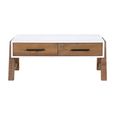 Trinity Reclaimed Wood & White Coffee Table - 2 Drawer