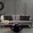 Trento Coffee Table - Round - Black Glass with Wired Design