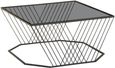 Trento Coffee Table - Glass with Black Metal Base