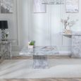 Turin Grey Marble Square Coffee Table