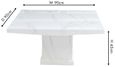 Turin White Marble Square Coffee Table