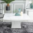Turin White Marble Square Coffee Table
