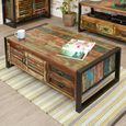 Urban Chic Reclaimed Coffee Table - 2 Door - 2 Drawer