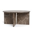 Vega Coffee Table - Round - Brown Marron Marble