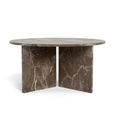 Vega Coffee Table - Round - Brown Marron Marble