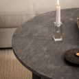 Vega Coffee Table - Round - Brown Marron Marble