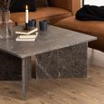 Vega Coffee Table - Square - Brown Marron Marble