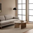 Vega Coffee Table - Round - Latte Brown Marble