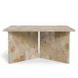 Vega Coffee Table - Square - Latte Brown Marble