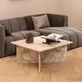 Vega Coffee Table - Square - Latte Brown Marble