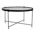 Venezia Coffee Table - Round - Large - Black - Glass and Metal