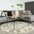 Coffee Table - Black Melamine and Metal