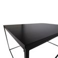 Coffee Table - Black Melamine and Metal