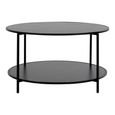 Vita Round Coffee Table - Black Melamine