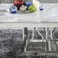 Vortex Grey Marble and Chrome Coffee Table