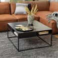 Willford Coffee Table - Square - Black Melamine