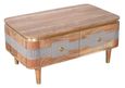William Acacia Ribbed with Gold Trim Storage Coffee Table