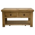 Deluxe Coffee Table - 2 Drawer - Oak