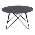 Wyre Coffee Table - Round - Black Melamine