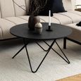 Wyre Coffee Table - Round - Black Melamine
