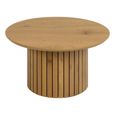 Yale Coffee Table - Round - Fluted Oak