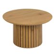 Yale Coffee Table - Round - Fluted Oak