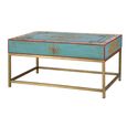 Yambagomi Coffee Table - Blue Painted Mango Wood - 1 Drawer