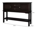 Lindon Hall Table - 2 Door - 2 Drawer - Walnut Brown - Gold Handles
