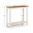 Coxmoor Console Table with Shelf - Ivory
