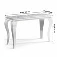 Louis Grey Marble and Chrome Console Table