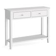 Hampstead Console Table - 2 Drawer - White