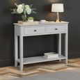 Stowe Console Table - 2 Drawer - Grey