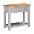 Lundy Console Table - 2 Drawer - Grey Painted