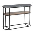 Buxton Console Table - Oval - Grey Marble