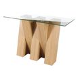 Newton Console Table - Glass and Oak